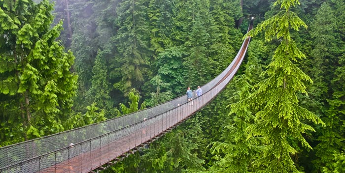 Capilano Suspension Bridge in Vancouver