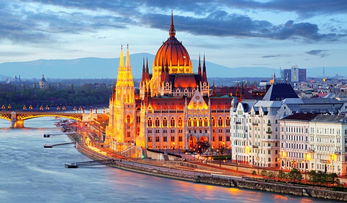 Hungarian Parliament Building in Budapest