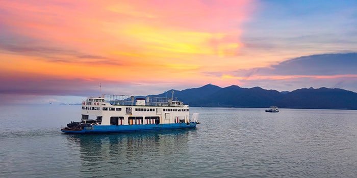 Car Ferry with Koh Chang in background