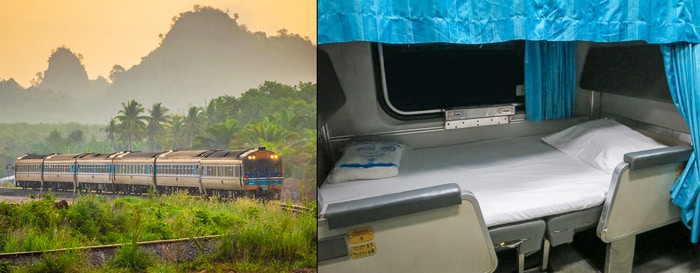 방콕에서 코팡안까지 기차와 페리로 이동