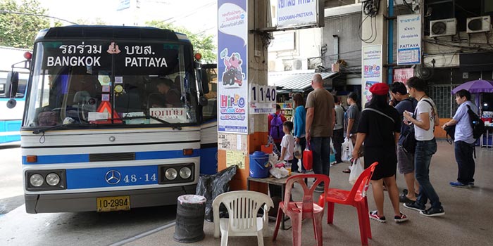 De Bangkok à Pattaya en bus