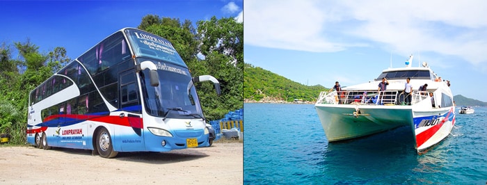 กระบี่ไปเกาะสมุยโดยรถโดยสารประจำทางและเรือข้ามฟาก