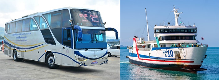 De Surat Thani à Koh Phangan en bus et ferry classique