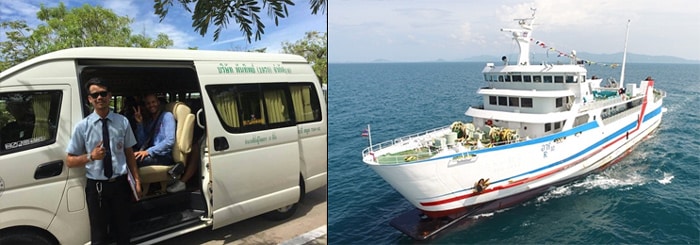 De Surat Thani à Koh Phangan en bus VIP et ferry