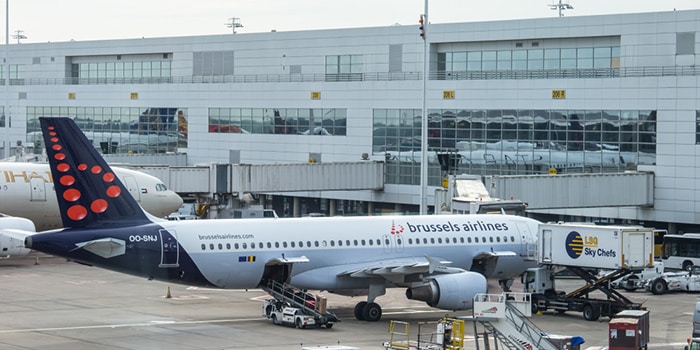 Londres a Bruselas en avión