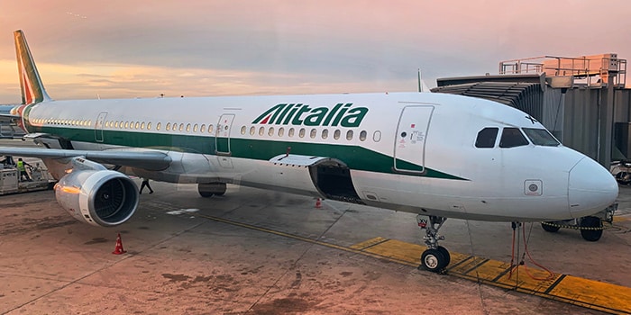 Milán a Roma en avión