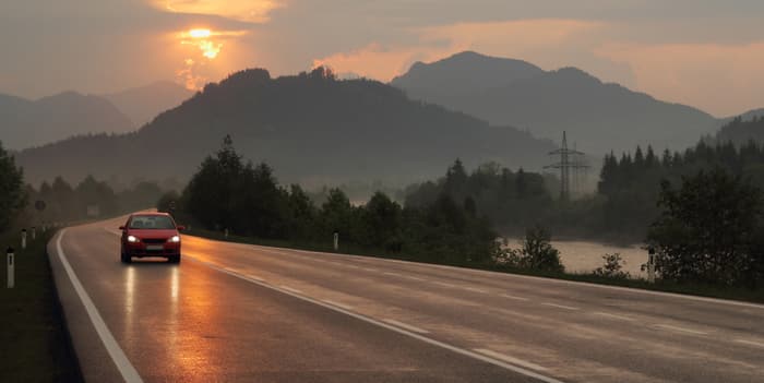 Mit dem Auto von Prag nach Wien