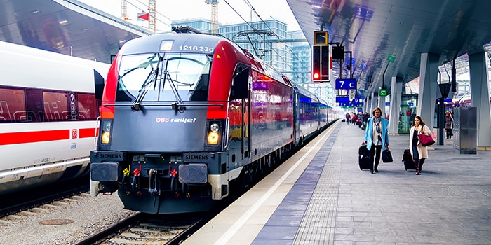 Van Wenen naar Salzburg per trein