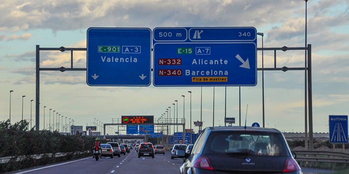 Mit dem Auto von Madrid nach Valencia