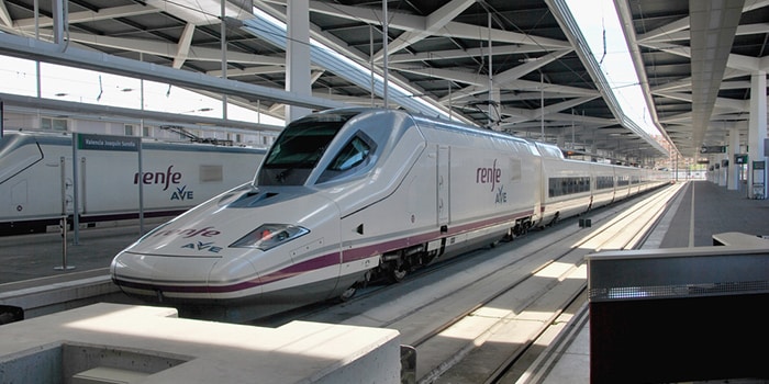 Madrid to Valencia by high-speed train