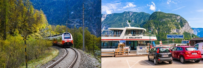 Đi từ Salzburg đến Hallstatt bằng xe buýt và tàu