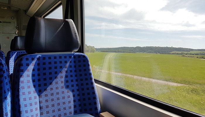 Zitplaatsen in een OBB-trein