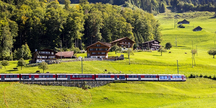 Zürich til Interlaken med tog