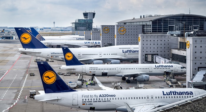 De Fráncfort a Berlín en avión