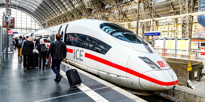 Van Frankfurt naar München per trein