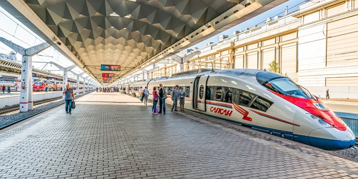 Moscow to St. Petersburg by high-speed train