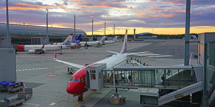 De Oslo a Estocolmo en avión