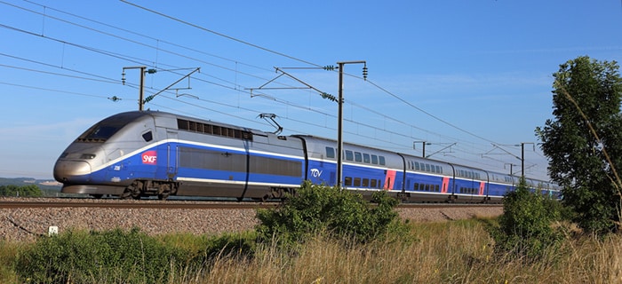 París a Milán en tren de alta velocidad