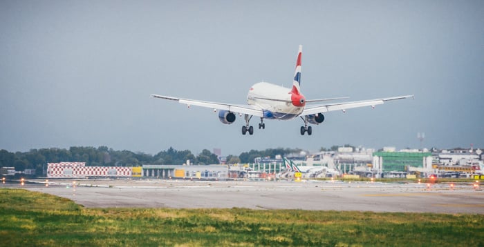 Parijs naar Milaan - Landing op de luchthaven Milaan Linate