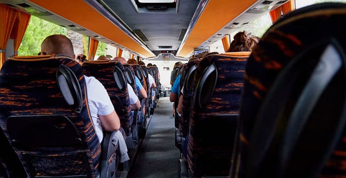 Interior of a Bus in Turkey