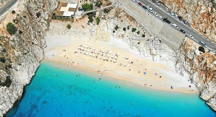 Kaputas beach - it is one of the bays of Antalya, Turkey. Located near the city of Kas.