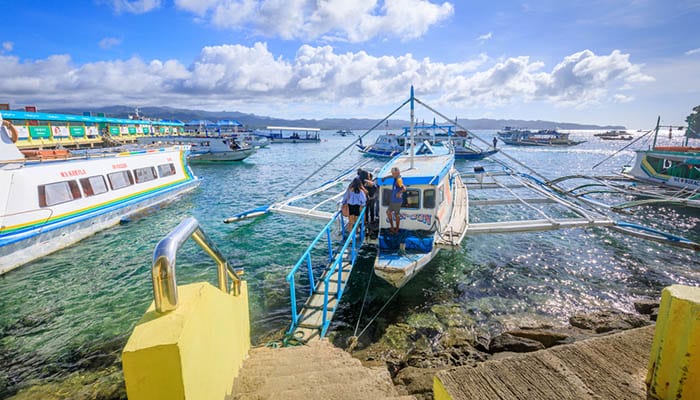 Boat at Cagban Jetty Port, Boracay Island