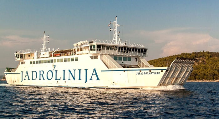 Jadrolinija large ferry in Split, Croatia