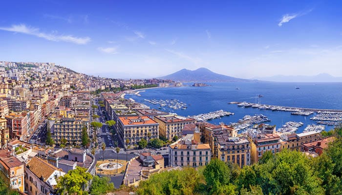 The beautiful coastline of Naples